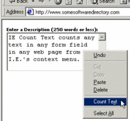 IE Count Text screenshot